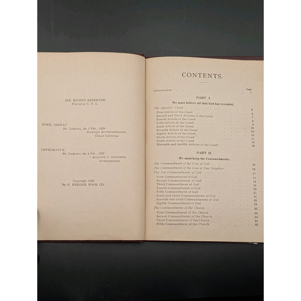 A Catechism for the Catholic Parochial Schools of the United States 1928 - Picture 3 of 8